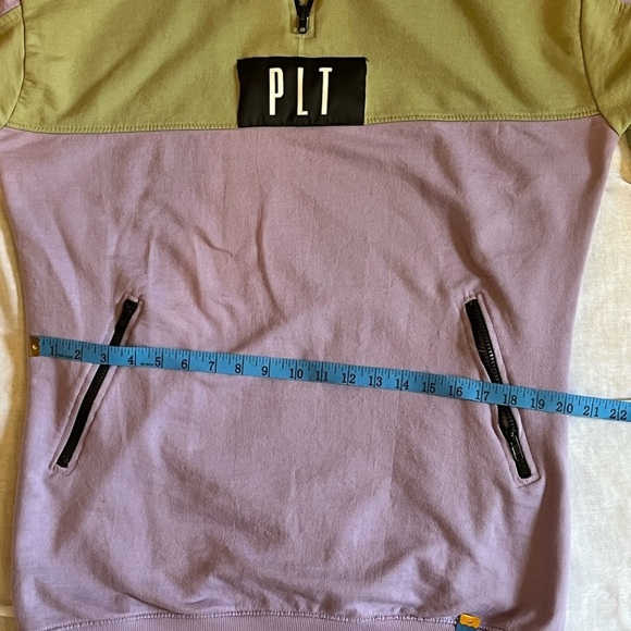 PRETTYLITTLETHING Multi Pastel Double Zip
Sweatshirt Dress purple green oversize - Picture 8 of 9